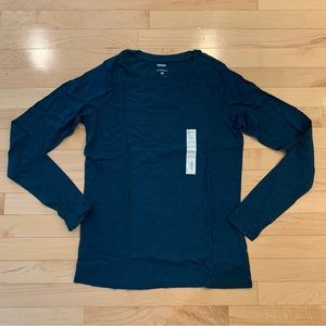 New! Sonoma women’s size XS tall everyday tee long sleeve shirt teal blue green